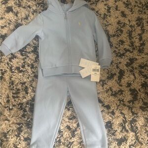 Kids Blue POLO Hoodie and Pants Set